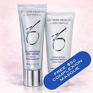 ZO AOX Serum + FREE Complexion Clearing Masque, headband + Brightening Masques